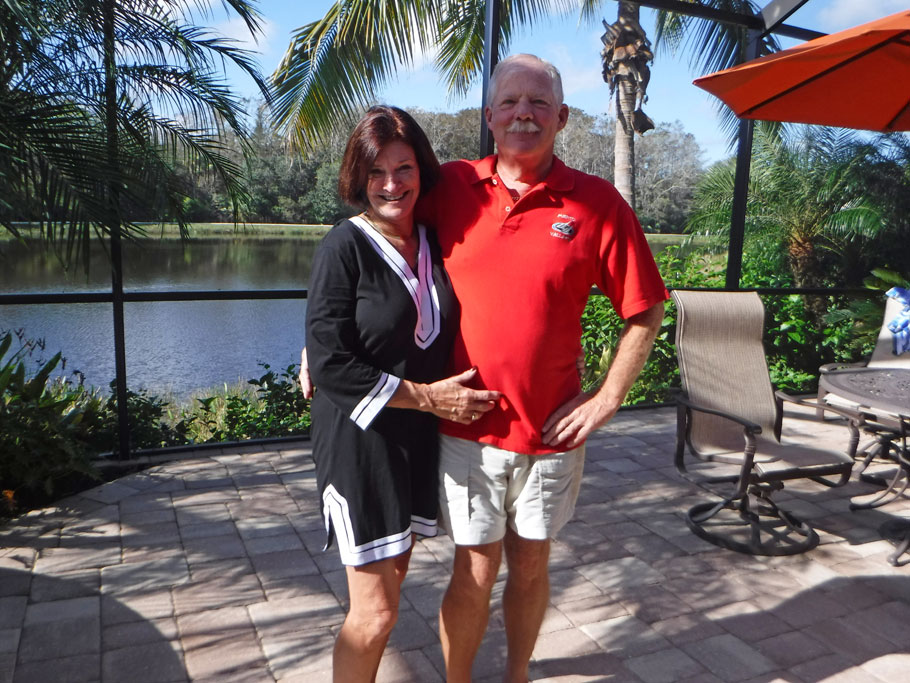 Don and Patti in their beautiful home in Fort Myers.