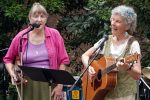 Barbara Panter and Elise Witt along with Mick Kinney (not pictured) played a tribute set of Joyce Brookshire songs.