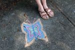 I noticed that Cyndi's toenails match this chalk drawing while we were experiencing neighbor lag.