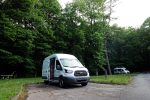 Ballena Blanca at the Linville Falls Campground on the Blue Ridge Parkway. $20 per night.